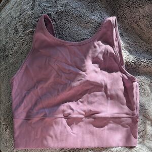 lululemon athletica Ribbed Pink Crop Top